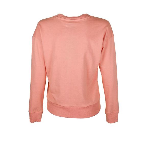 Adidas Ladies Classic Logo Graphic Cotton Crew Neck Sweatshirt - Picture 2 of 3